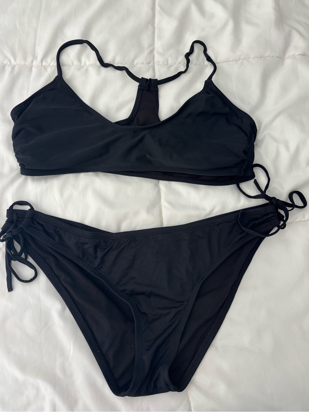 Women’s Black Tie-Side Bikini Set
